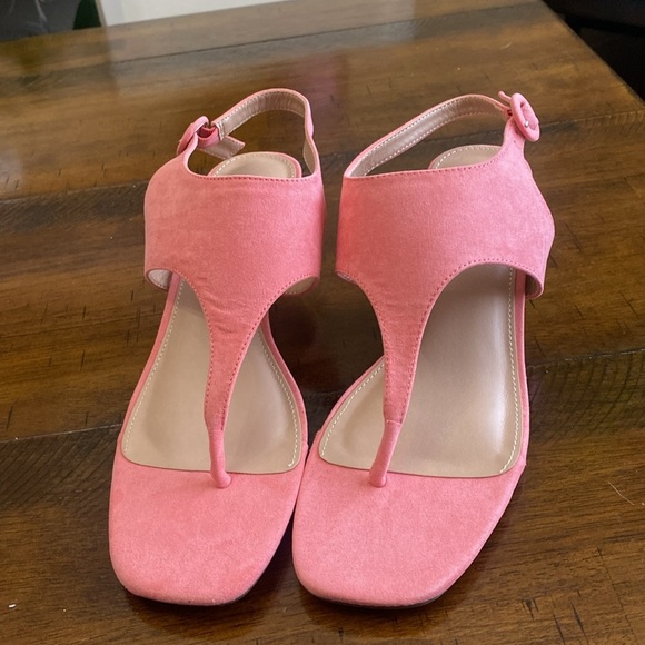 Cato Faux Suede Thong Wedge Sandals - Picture 3 of 8